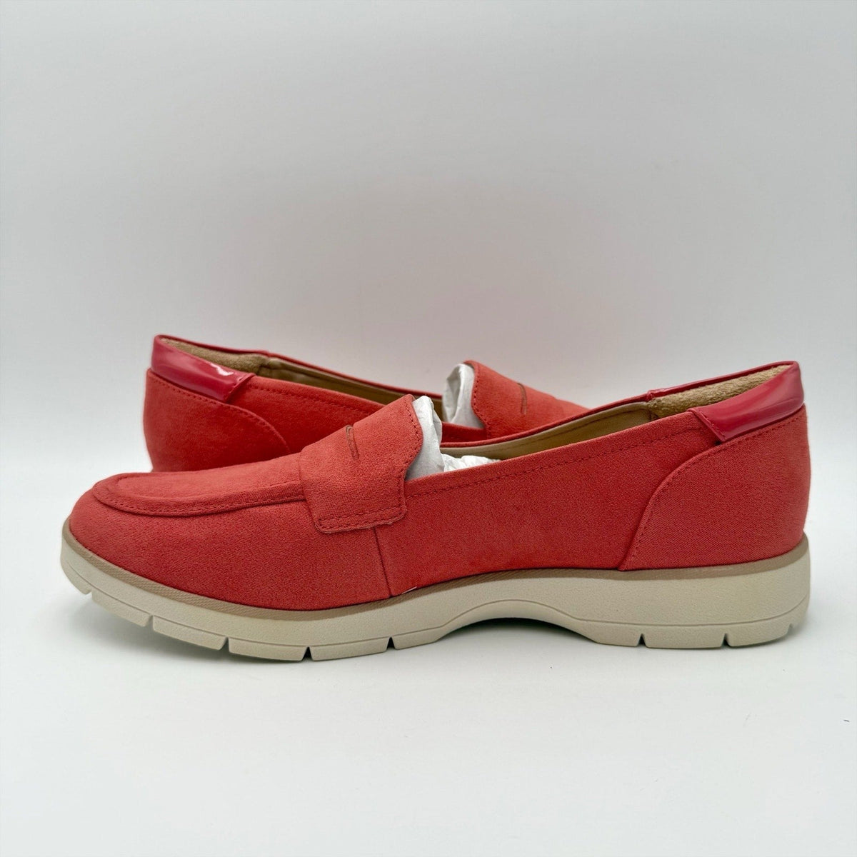 Dr. Scholls Womens Nice Day Loafers Size 9.5 M Red Microfiber NIB
