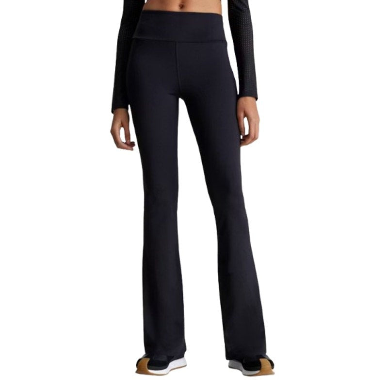 CALVIN KLEIN Women's Flared Gym Leggings Small Black Elastic Waist NWT