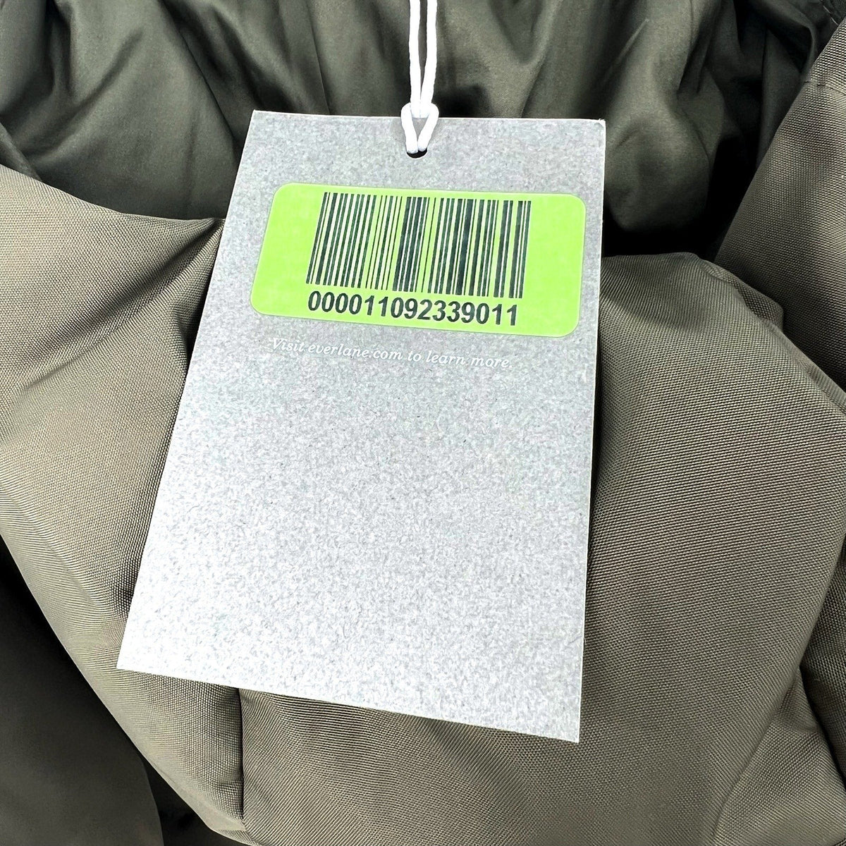 EVERLANE Women's The ReNew Long Puffer Jacket XS Army Green Hood Coat NWT
