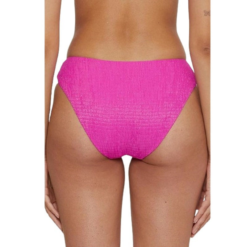 BECCA Women's Luminous Hipster Bikini Bottom Small Vivid Pink Cut Out Swim NWT