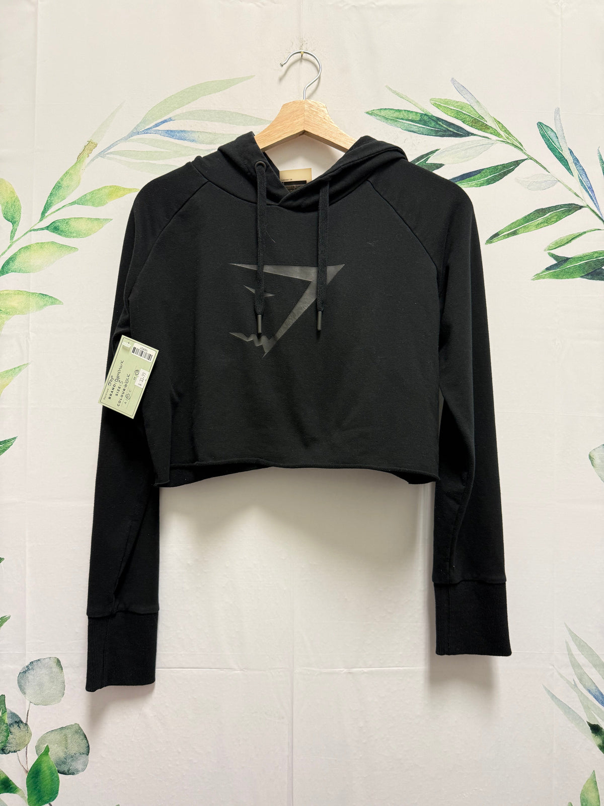 Gymshark Cropped Logo Hoodie (S)