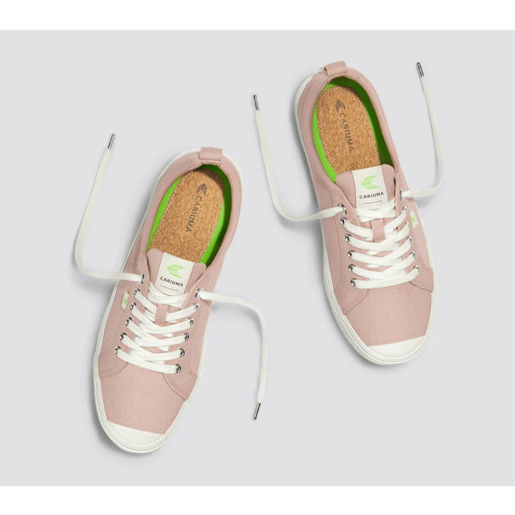 Cariuma OCA Low Casual Sneakers Mens 8 Womens 9.5 Rose Pink White Canvas NIB