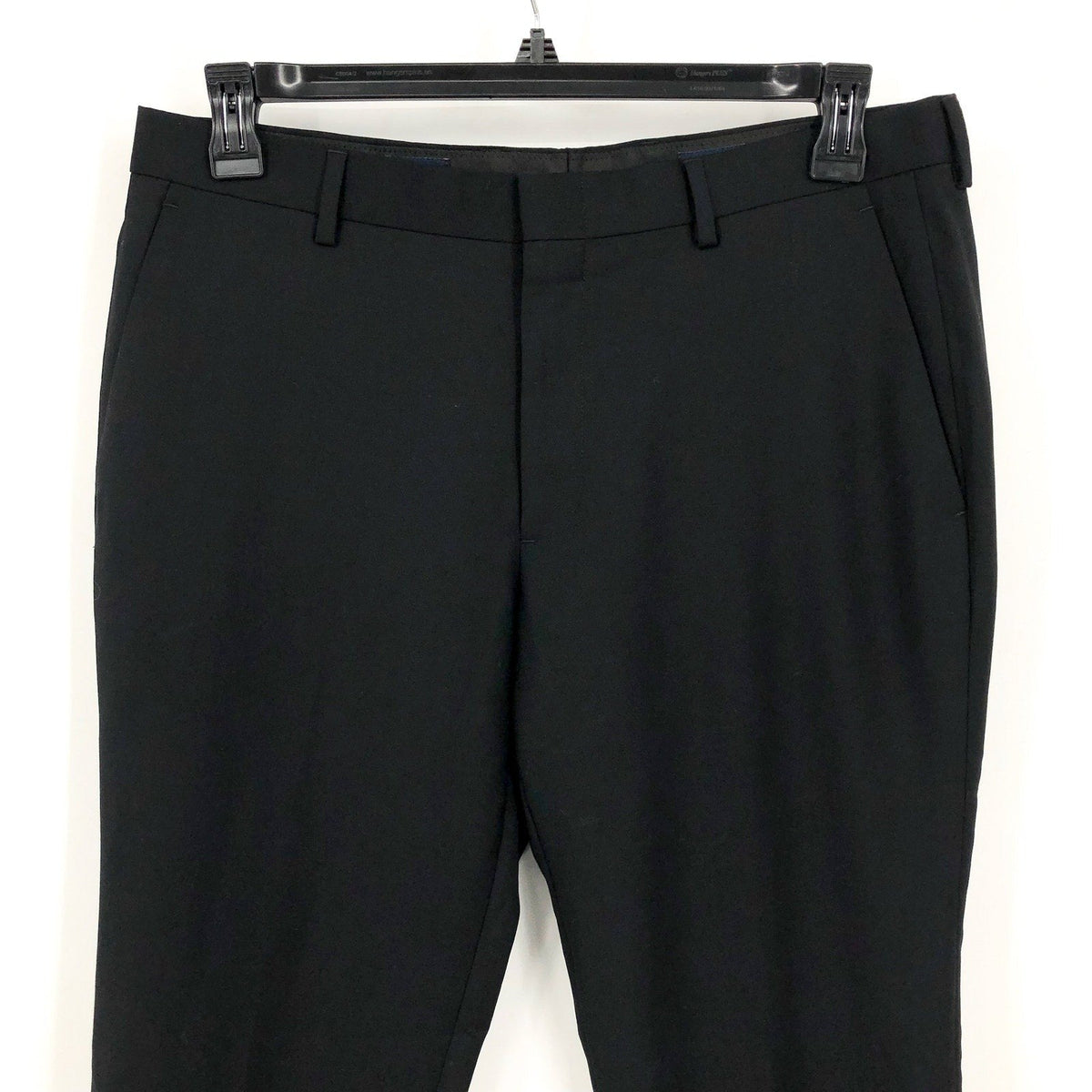 J.CREW Mens Slim-fit Thompson Worsted Wool Suit Pant 33x30 Black Flat Front NWT