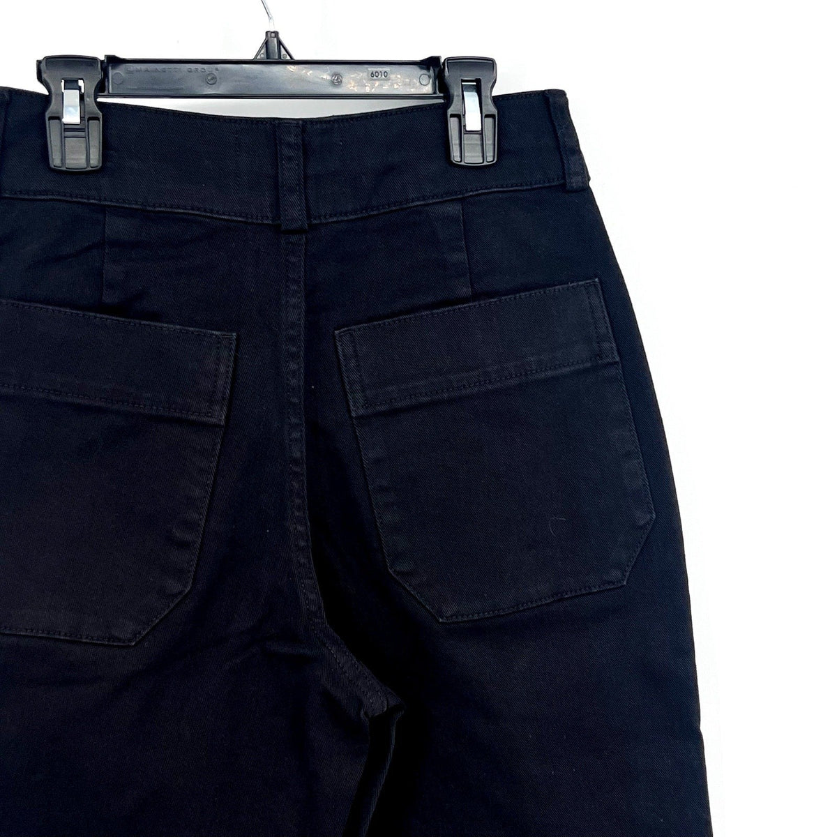 EVERLANE Women's The Organic Straight-Leg Pants Size 2 Black Utility Pockets NWT