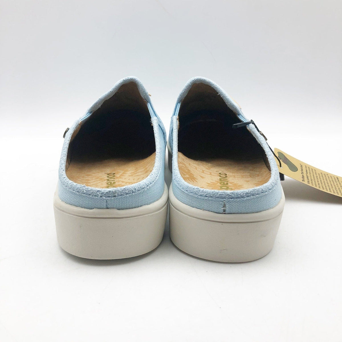 Spenco Womens Audrey Casual Slides 8.5 WIDE Cool Blue Slip On Sneaker Mule NIB