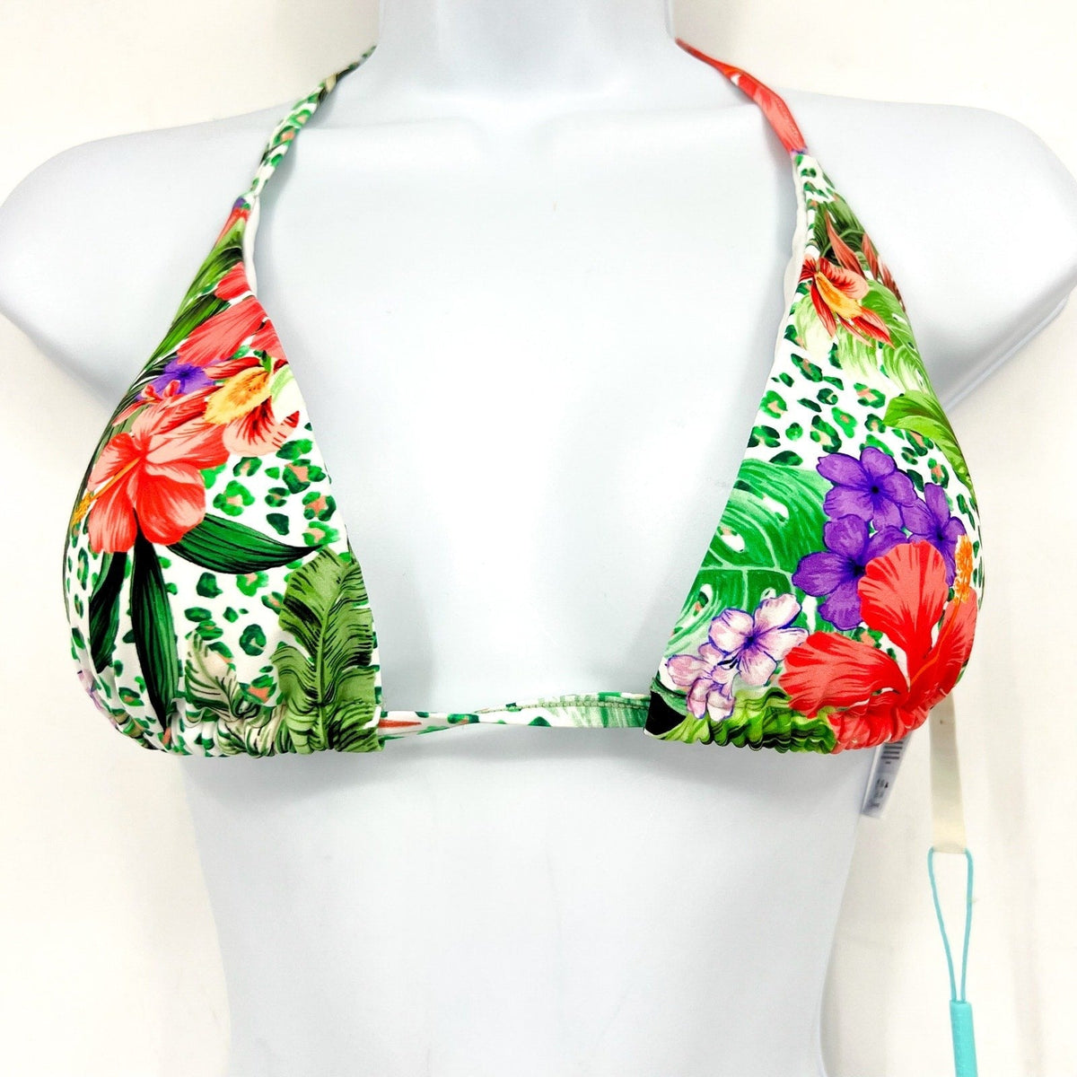 SEA LEVEL SWIM Women's Dolce D Cup Tri Top Size 6 Green Multi Print Floral NWT