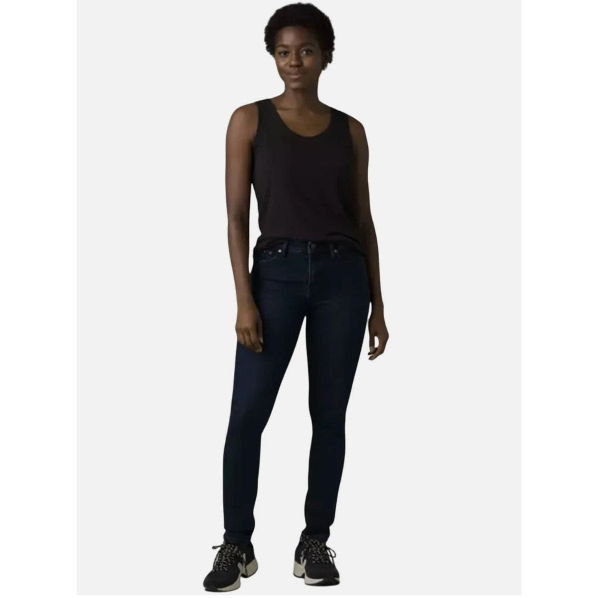 Prana Womens Sienna Skinny Jeans 28x31 US 6 Deep Blue Stretch Denim Mid Rise NWT