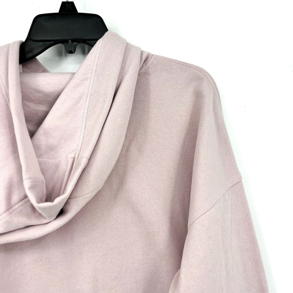 DKNY Women's Sequin Fleece Hoodie Medium Pink Allure Pullover Sweatshirt NWT