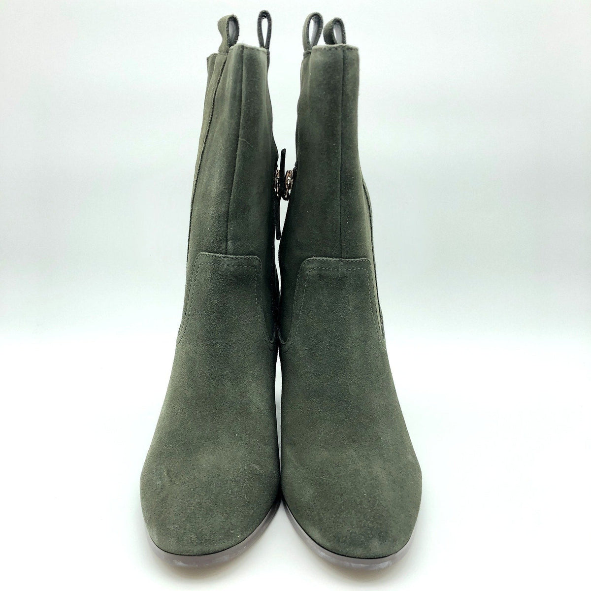 Violet & Red Womens Jarah Western Boots Size 8 Green Suede Mid Calf NWOB