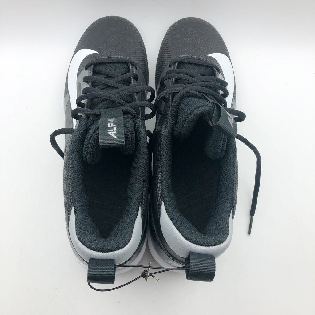Nike Mens Alpha Menace 4 Shark Football Cleats 13 Wide Black Grey White NWOB