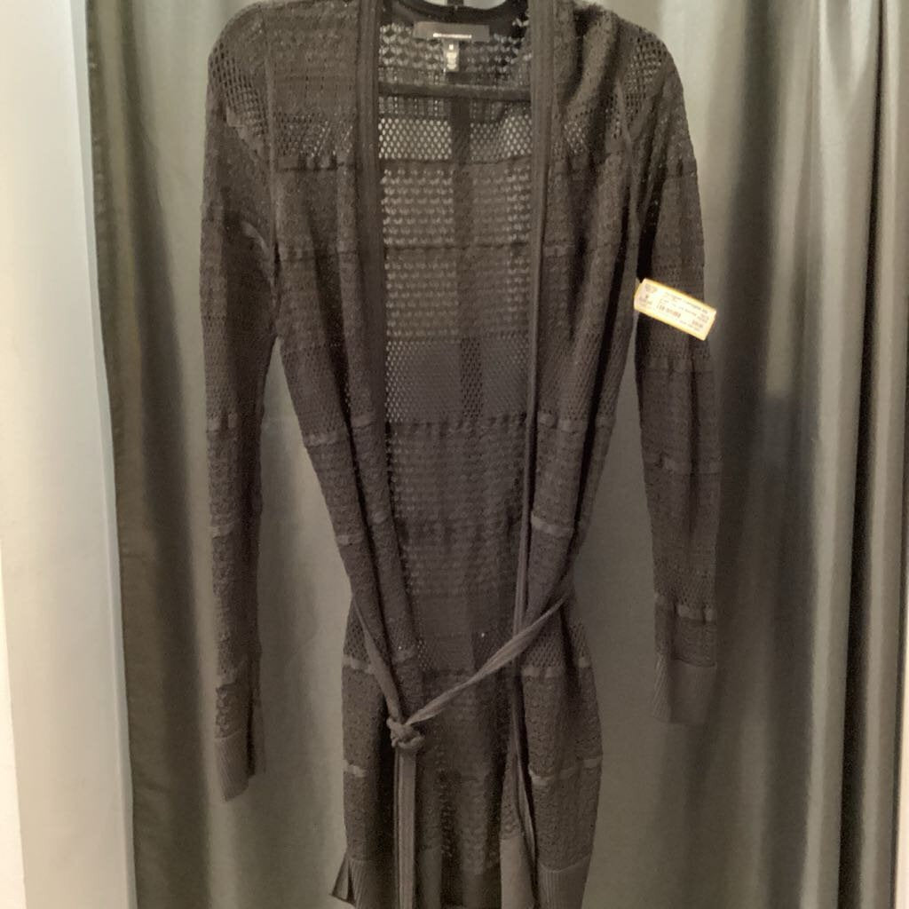 WHBM Long Cardi Open Knit SWEATERS M