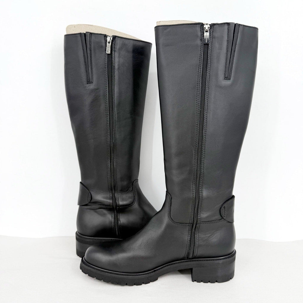 La Canadienne Womens Cate Knee High Boots US Size 9 EU 39 Black Leather NWOB
