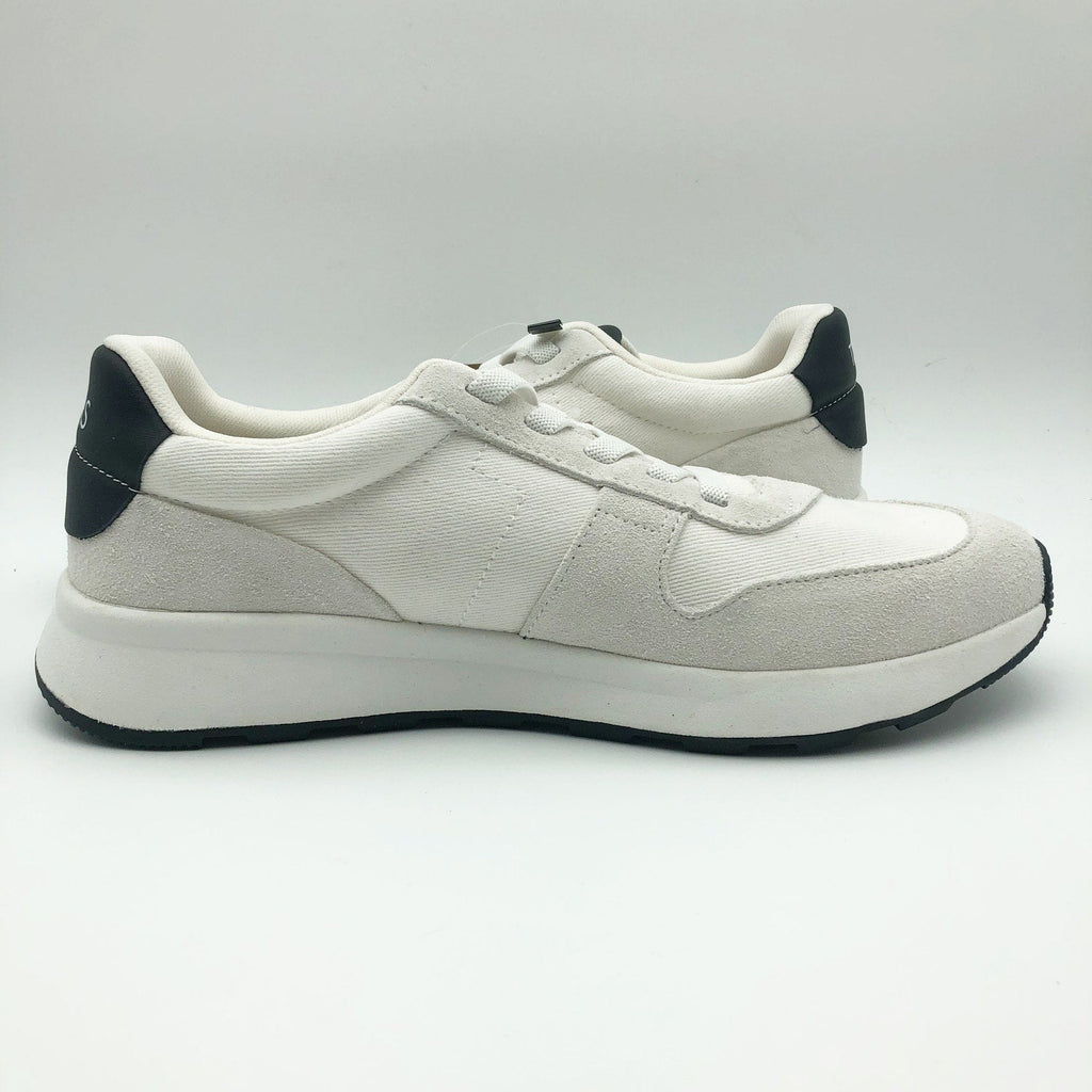 Toms Mens TRVL LITE Retro Runner Sneakers Size 12 White Suede Twill Casual NIB