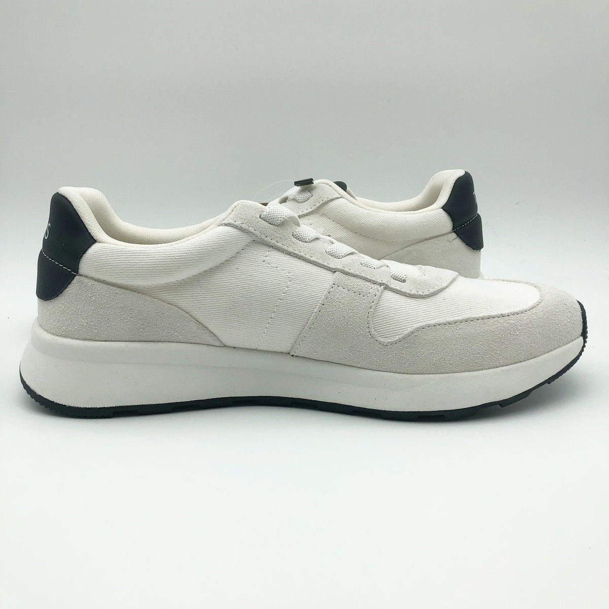 Toms Mens TRVL LITE Retro Runner Sneakers Size 12 White Suede Twill Casual NIB