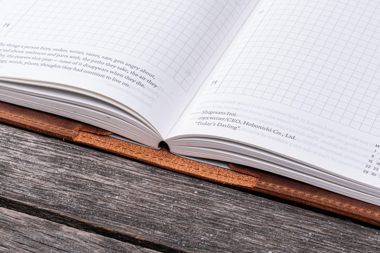 Leather Slim A6 Notebook / Planner Cover - Crazy Horse Tan