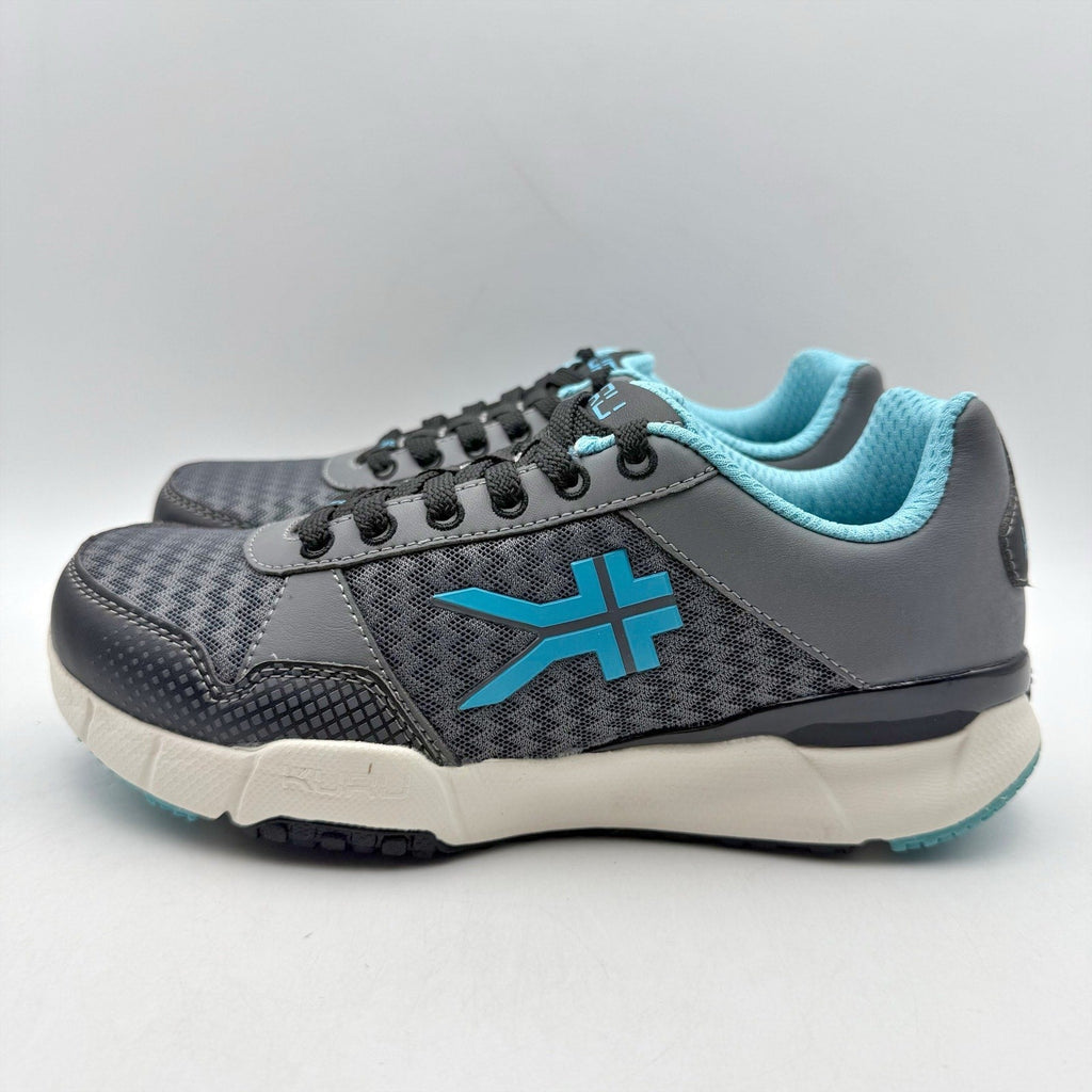 Kuru Womens Quantum Walking Sneakers Size 5 WIDE White Blue Athletic NWOB
