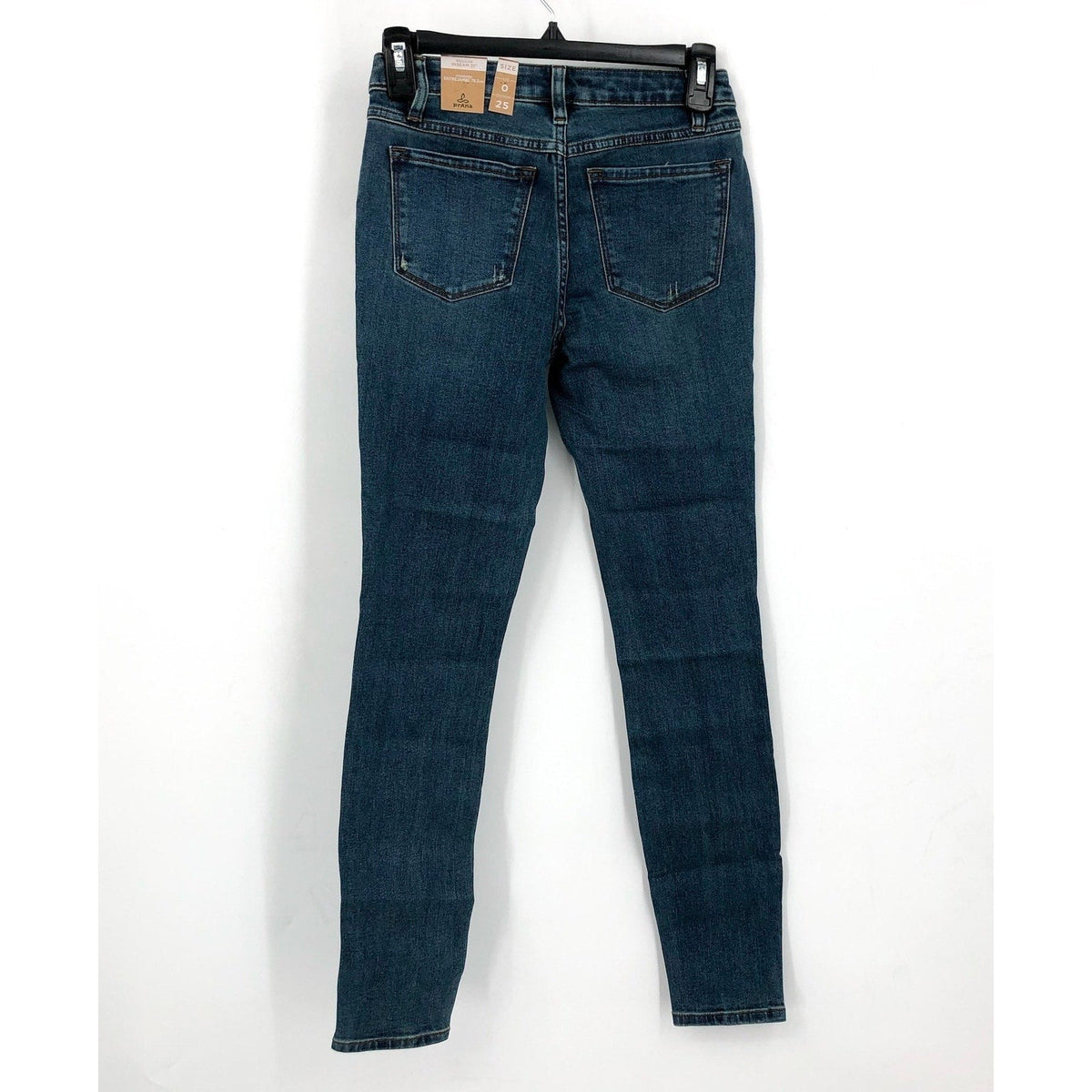 PRANA Womens Sienna Mid Rise Skinny Jeans 25x31 US 0 True Blue Stretch Denim NWT