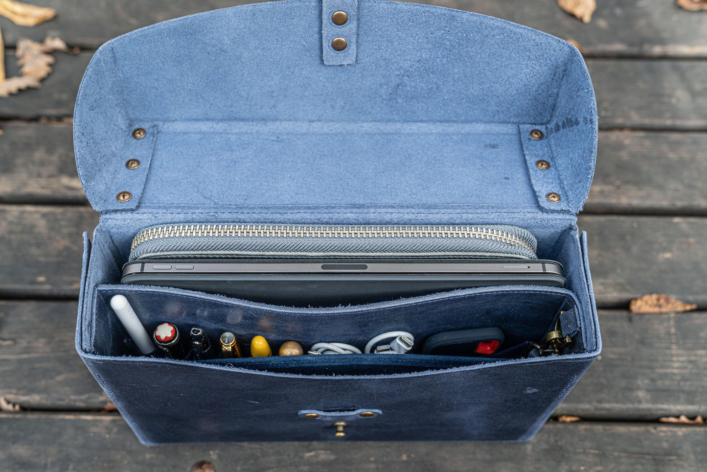 Writer's Medic Bag - Crazy Horse Navy Blue