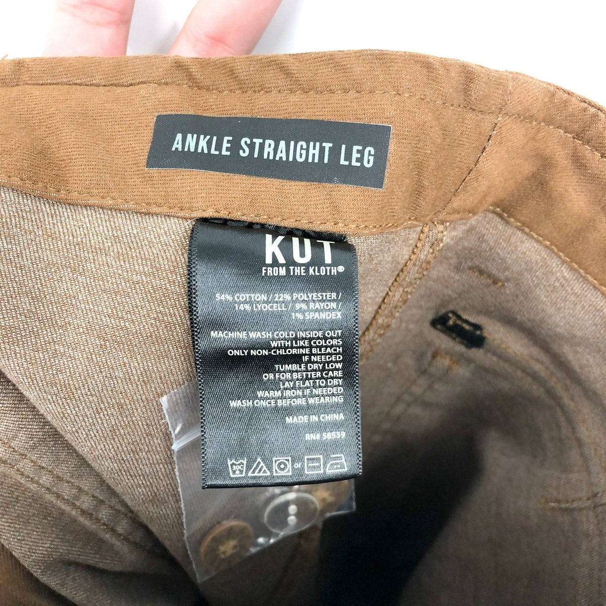 KUT FROM THE KLOTH Cargo Pants Size 12 Brown Autumn Ankle Straight Leg NWT