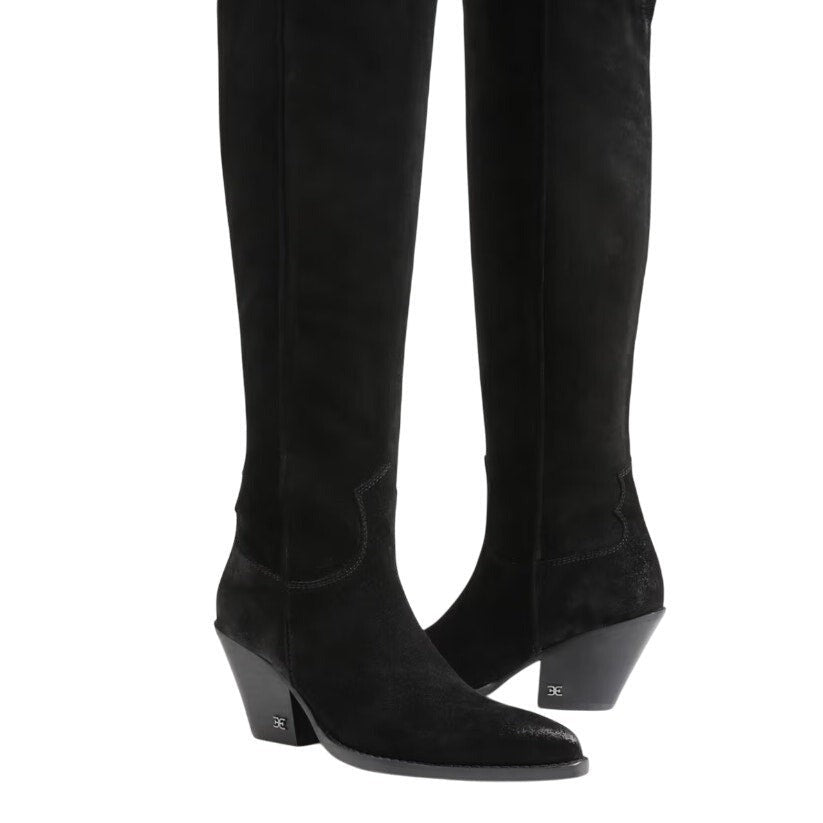 Sam Edelman Women Julee Over The Knee Boot Size 6 M Black Suede Leather NWOB