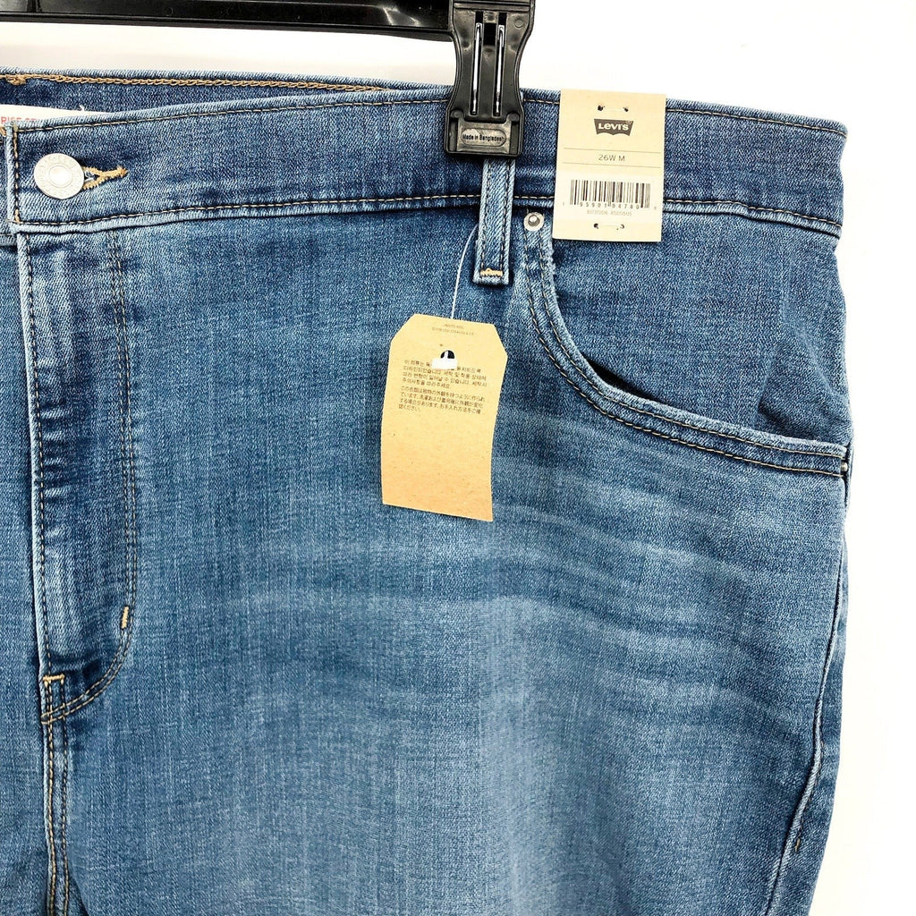 Levi's Womens 724 Slim Straight Jeans 26W Blue Slate Fixer 83737-0016 NWT