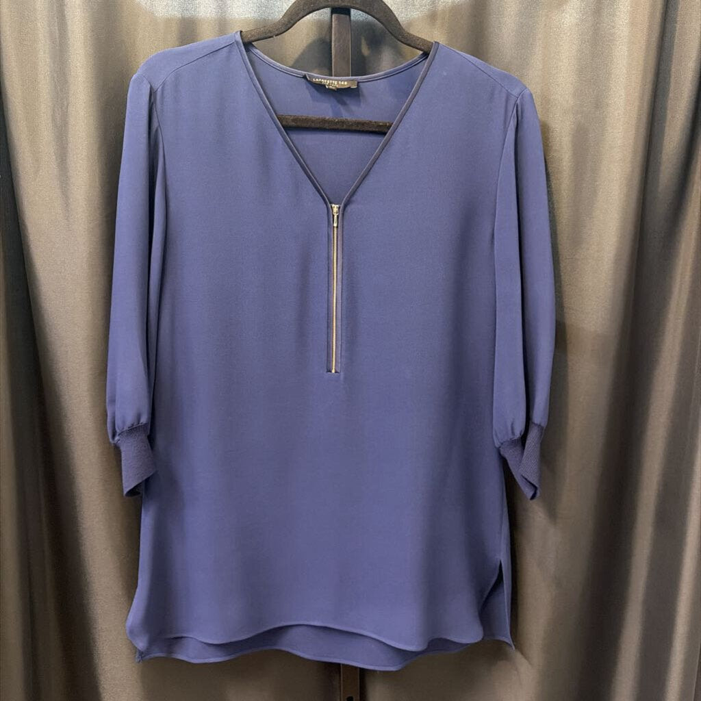 Lafayette 148 V-Neck Zip TOPS Small