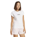 ADIDAS Women's Essentials Linear Single Tee Large White Short Sleeve NWT