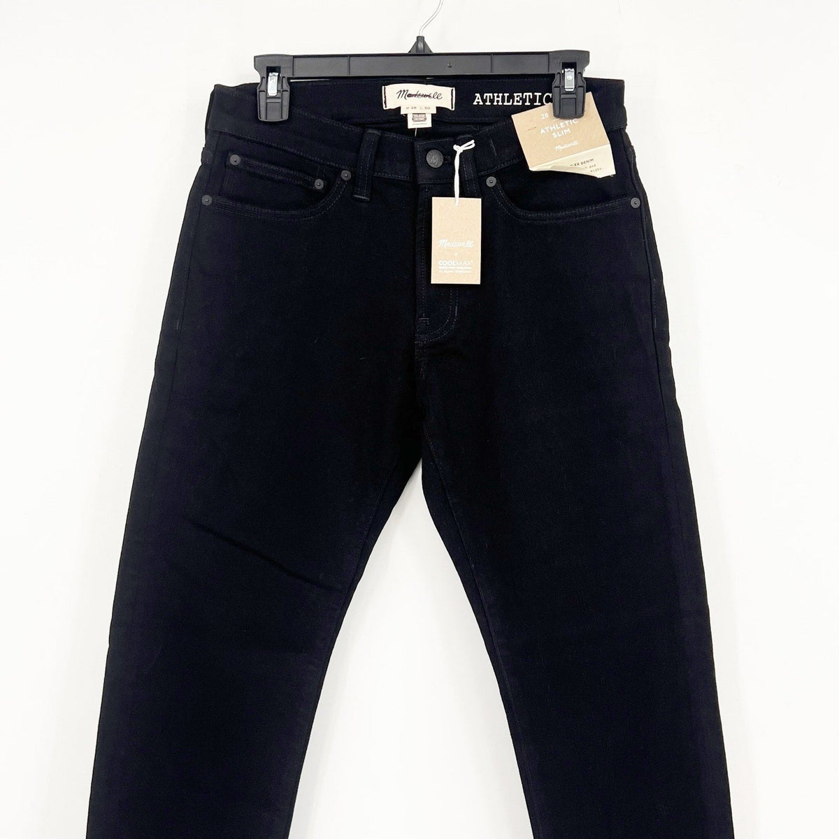 MADEWELL Men's Athletic Slim Jean 28x30 Black Bainhart Wash ND478 COOLMAX NWT