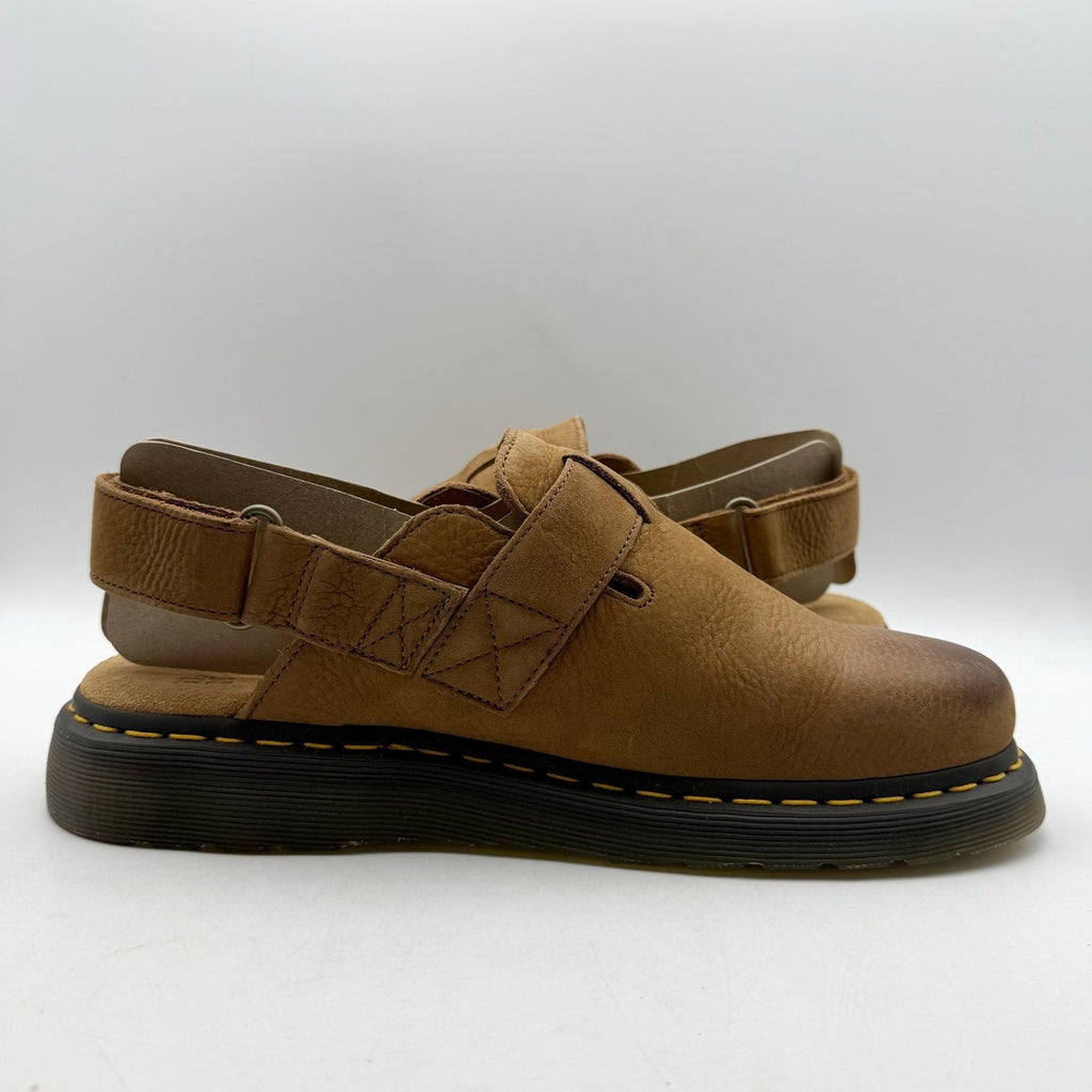 Dr. Martens Jorge II Slingback Mules WOMENS 11 MENS 10 Brown Suede Clogs NIB