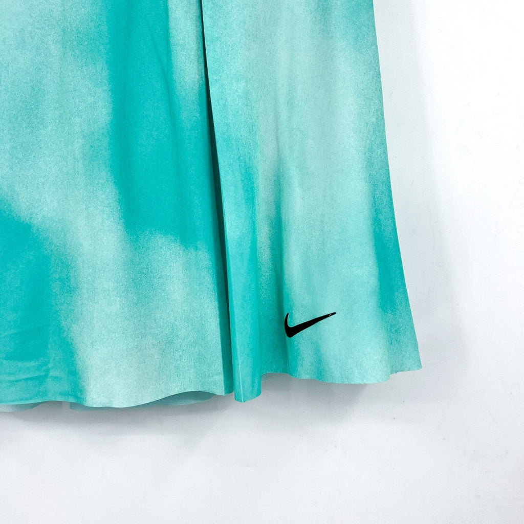 NIKE Women's Dri-Fit Pleated Tennis Skirt Small Glacier Blue Print Skort NWT