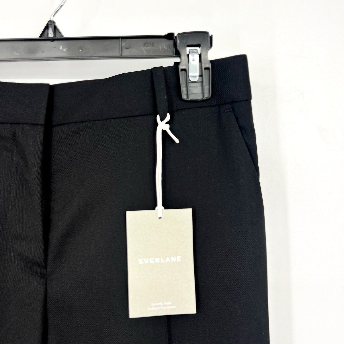 EVERLANE Women's The Italian GoWeave Crop Trouser Pants Size 2 Black NWT