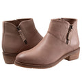 SoftWalk Womens Roselle Ankle Booties Size 8.5 NARROW Stone Tan Leather NWOB