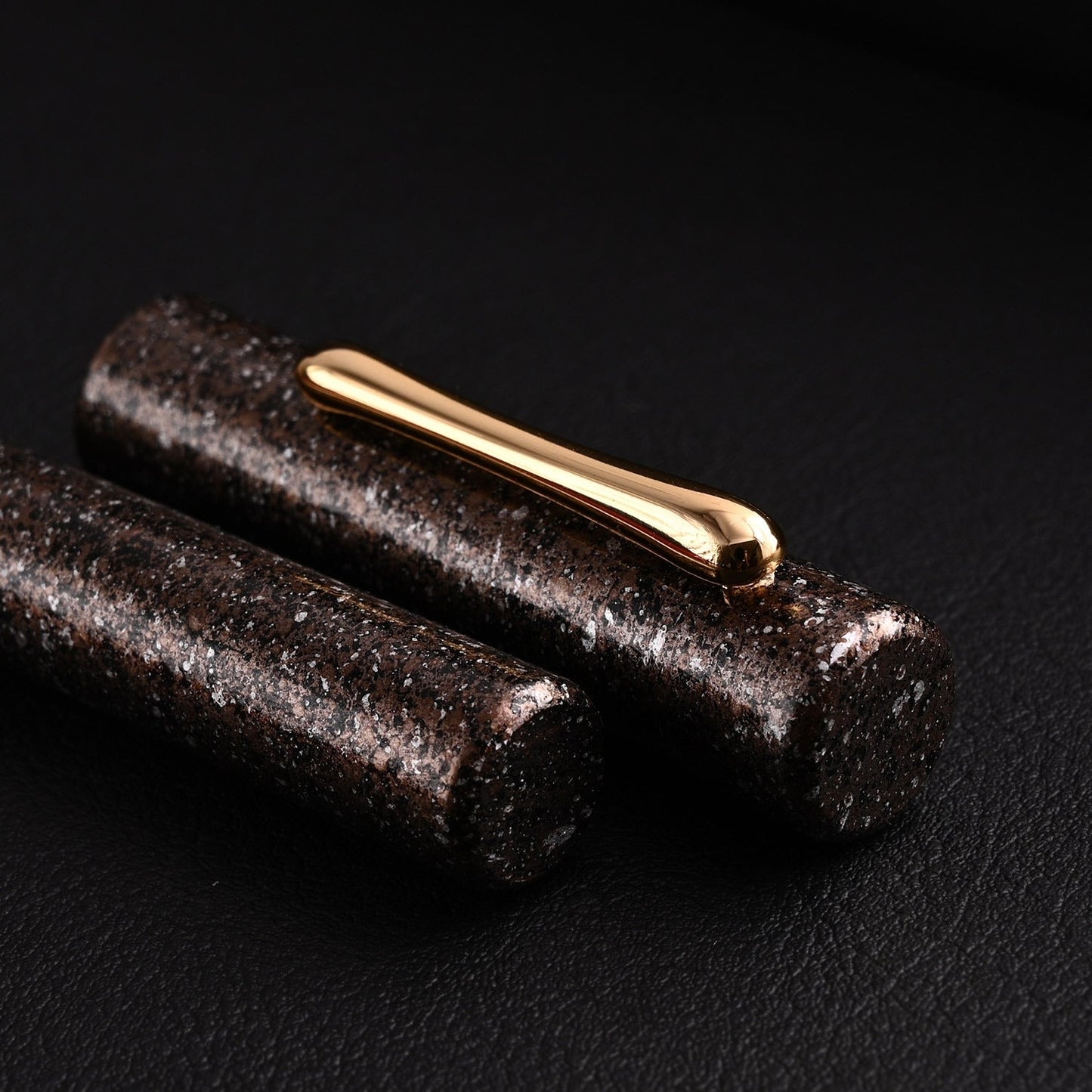 Taccia Granite Stone Fountain Pen - Brown GT