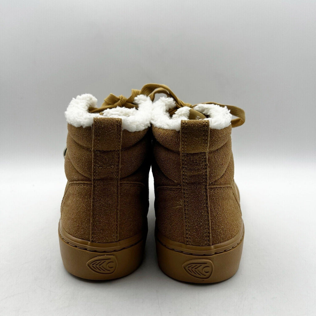 Cariuma Women's OCA Therma High Suede Boots Size 7 Tan Caramel Shearling NIB