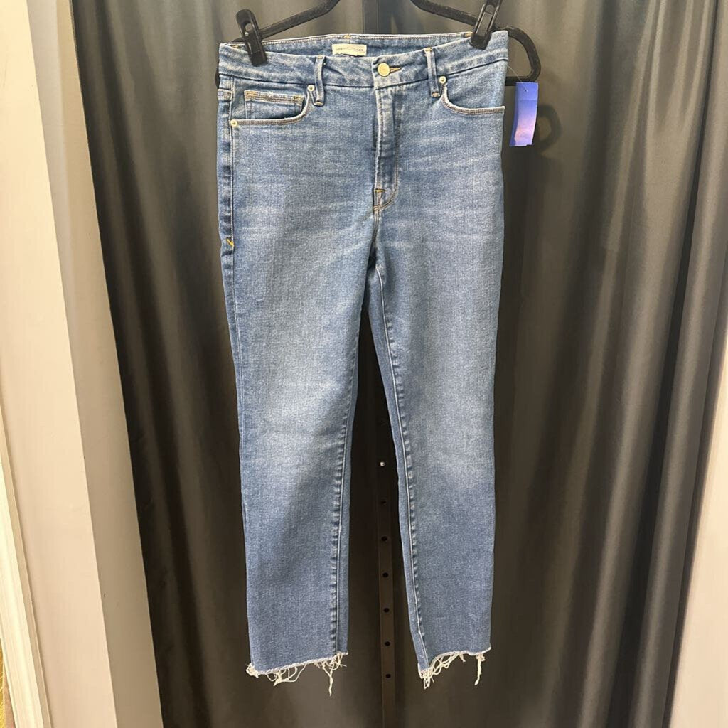Good American Straight Fray JEANS 6