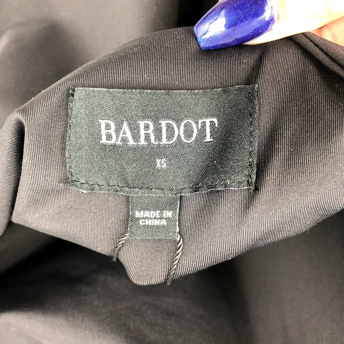 BARDOT Women's Londyn Cut Out Mini Dress XS Black Bodycon Stretch NWT