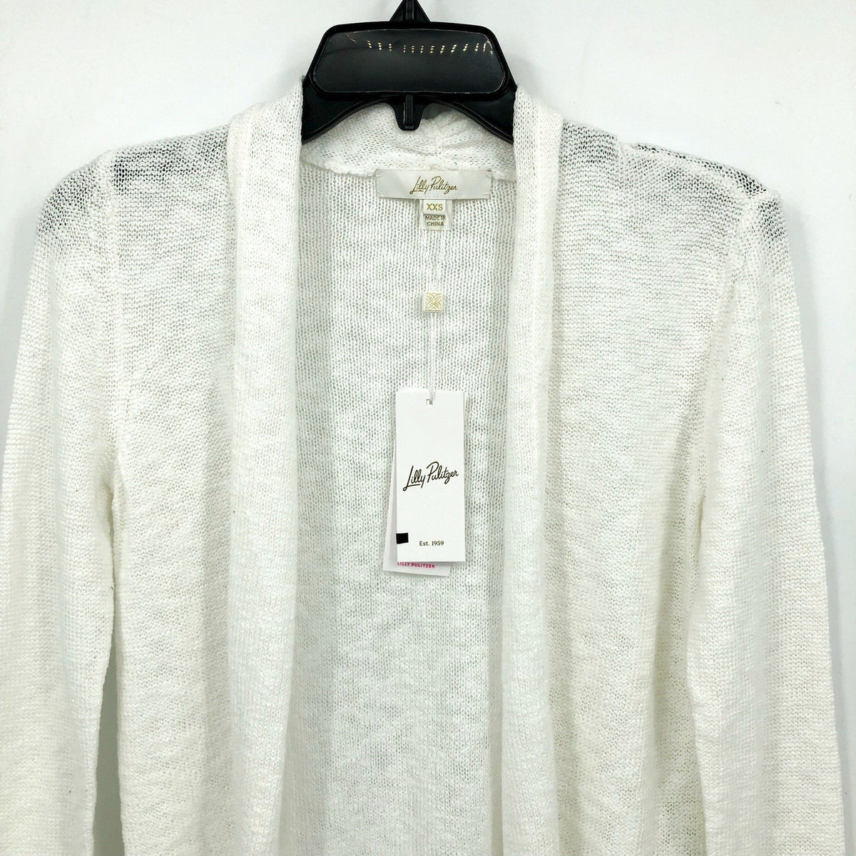 LILLY PULITZER Women's Faretta Cardigan XXS Resort White Open Long Sleeve NWT