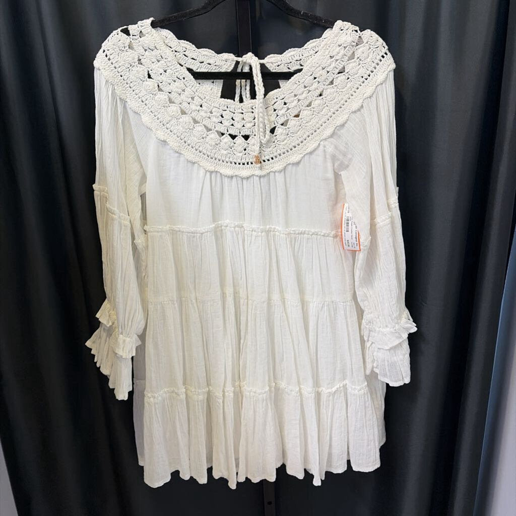 Free People Crochet Tiered DRESSES XS