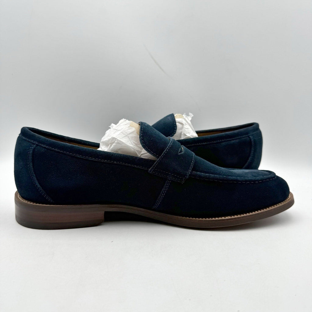 Florsheim Mens Rucci Penny Loafers Size 7 M EU 40 Navy Blue Suede NIB