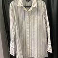 Lafayette 148 L/S Stripe Button Down TOPS Large