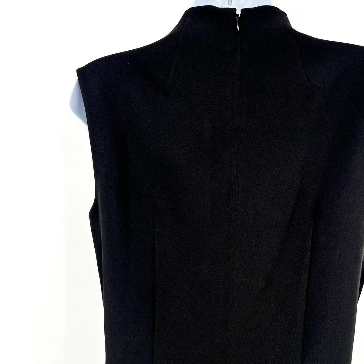 HALSTON Women's Jacklyn Dress In Crepe & Satin Size 2 Black Sleeveless NWT