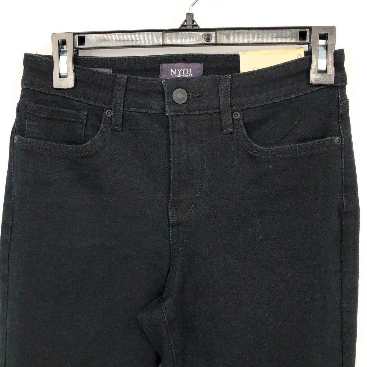 NYDJ Women's Emma Relaxed Slender Jeans Size 0 Black Huntley Lift Tuck NWT