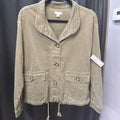 J Jill Khaki 2 Pocket JACKETS S