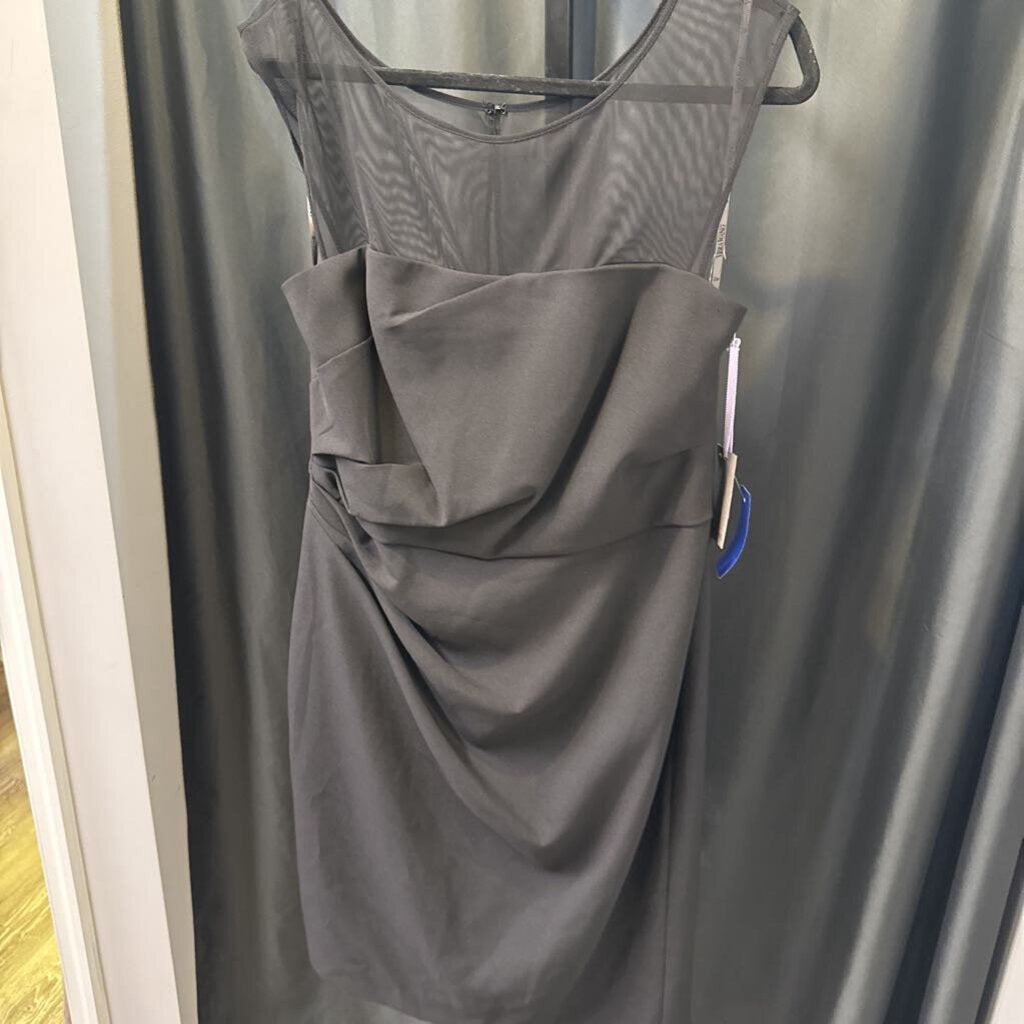Vera Wang NWT Mesh Ruched Slvlss DRESSES 12