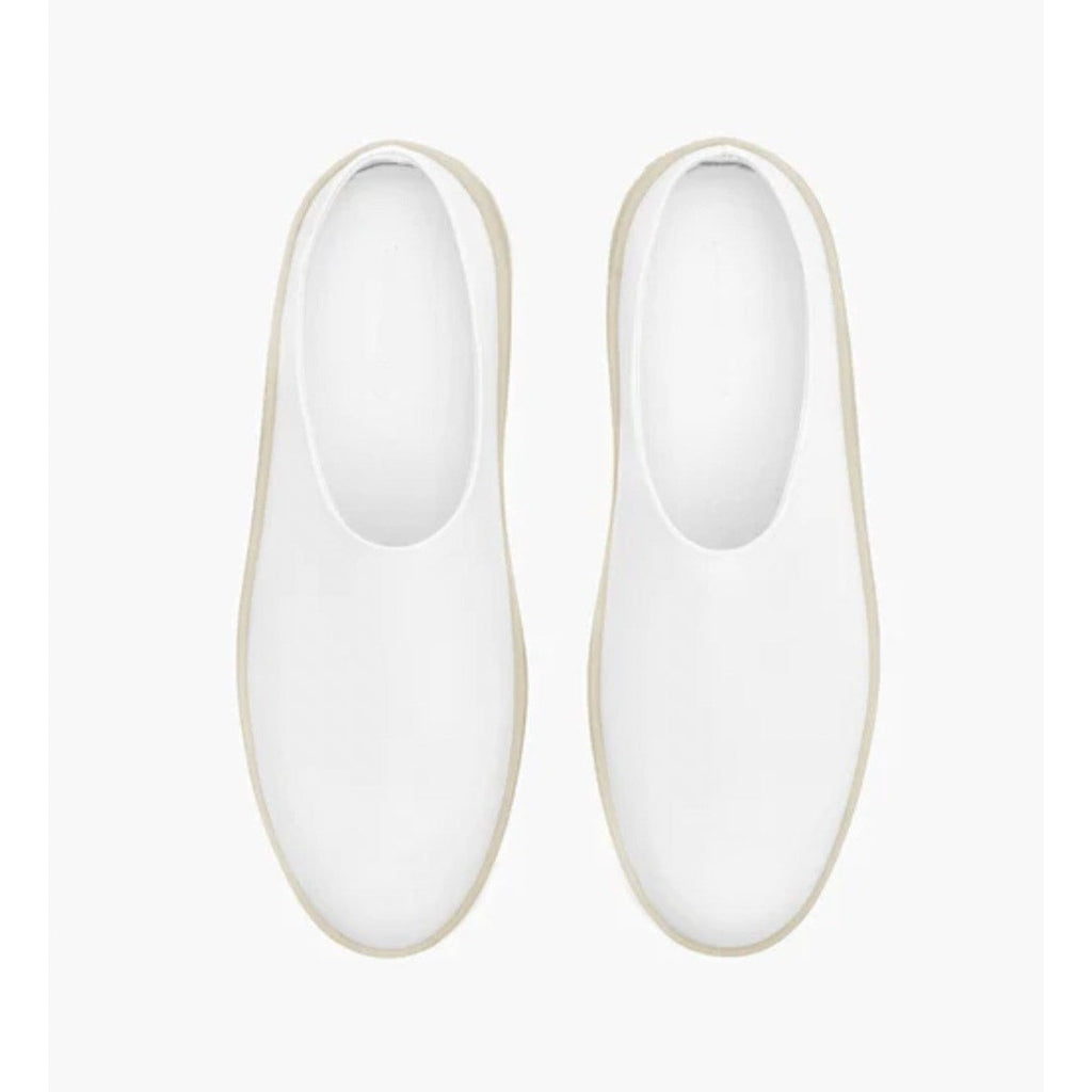Wolf & Shepherd Mens 7.5 Womens 9 Cruise Mule Slip On Shoes White Vanilla NIB