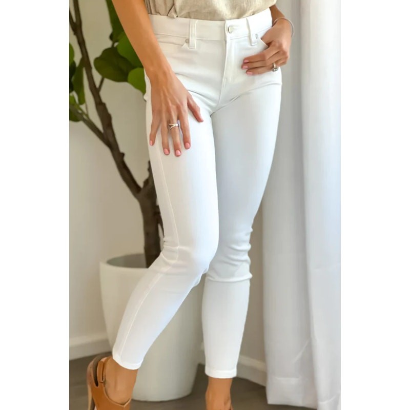 LIVERPOOL Abby Skinny Ankle Jeans Size 14 Bright White Mid Rise Stretch NWT