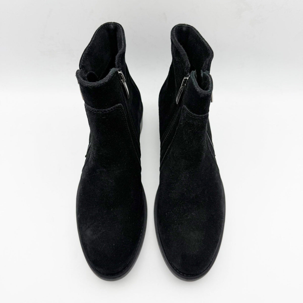 La Canadienne Womens Saria Booties Size 6.5 Black Suede Waterproof Dual Zip NWOB