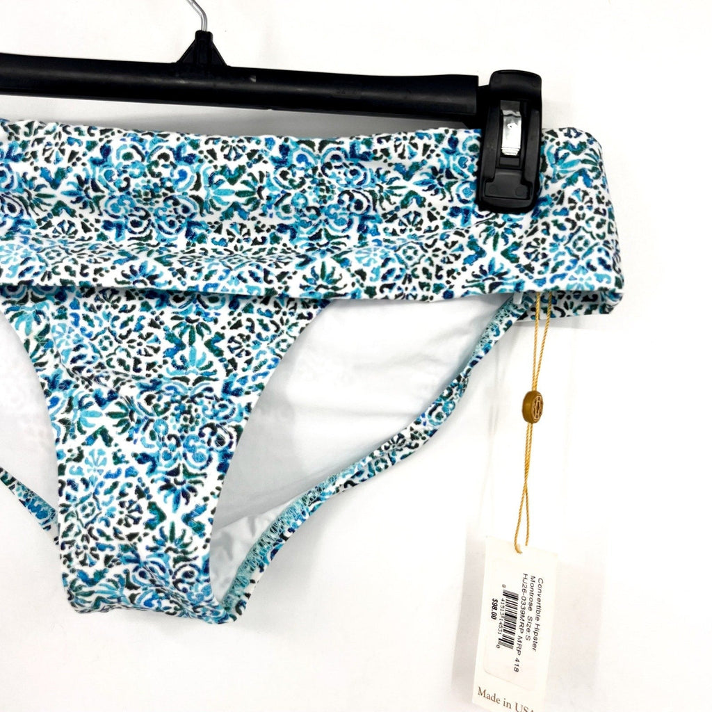 HELEN JON Women's Convertible Hipster Bikini Bottom Small Blue Montrose NWT