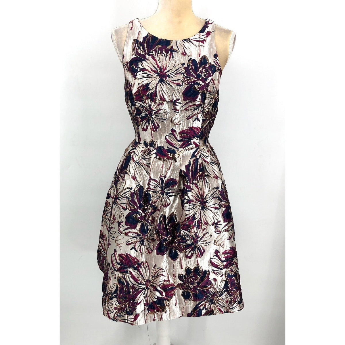 LILLY PULITZER Jollian Floral Jacquard Dress Size 8 Silver Purple NWOT