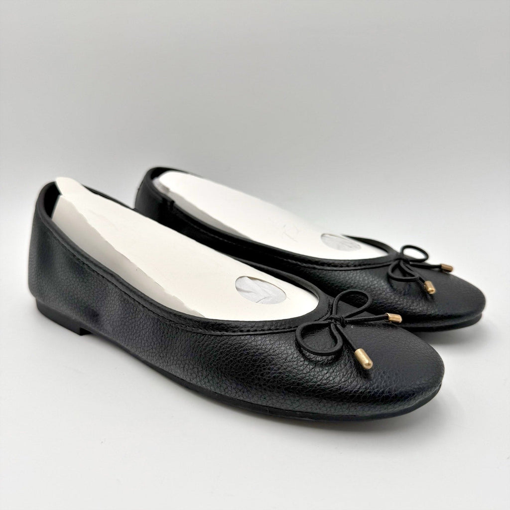 MIA Womens Chelly Ballet Flats Size 6 Black Leather NWOB